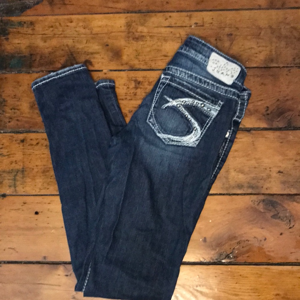 Aiko Skinny Silver Jeans
